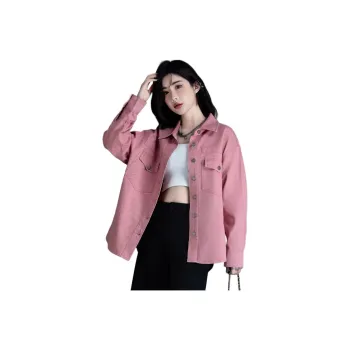 You Cow Me Pants Denim Jacket Women's Deep Dusty Pink