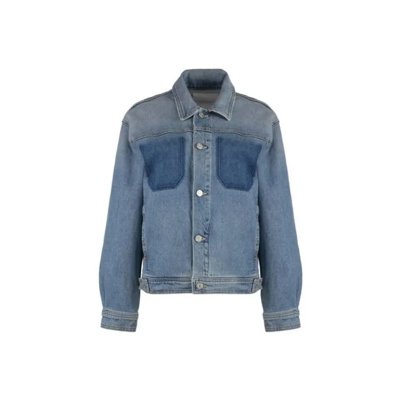 MOTHER Denim Jacket Women's Light Blue-0