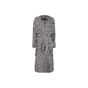 BALMAIN Trench Coat Women's Black