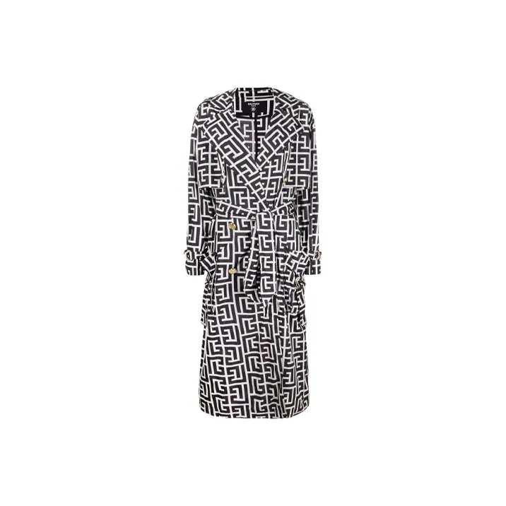 BALMAIN Trench Coat Women's Black-0