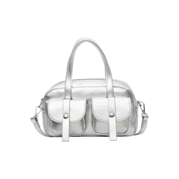 Yalu PU Crossbody Handbag Unisex Silver/Black/White/Yellow/Pink/Red/Coffee
