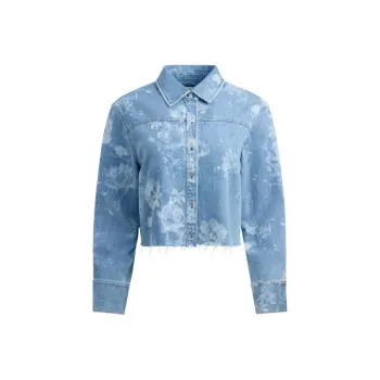 ALICE+OLIVIA Floral print Denim Shirt