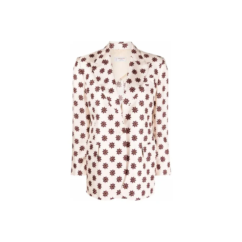 Alberto Biani Geometric pattern Silk Blazer-0