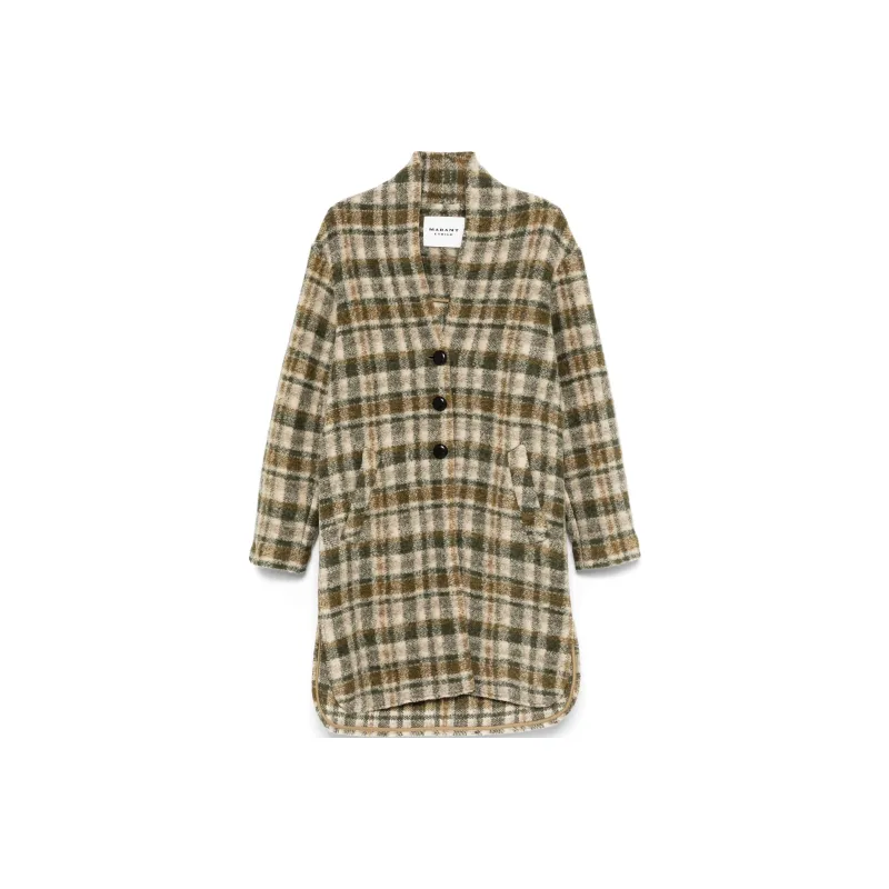 ISABEL MARANT ETOILE Long Sleeved Checked Coat-0