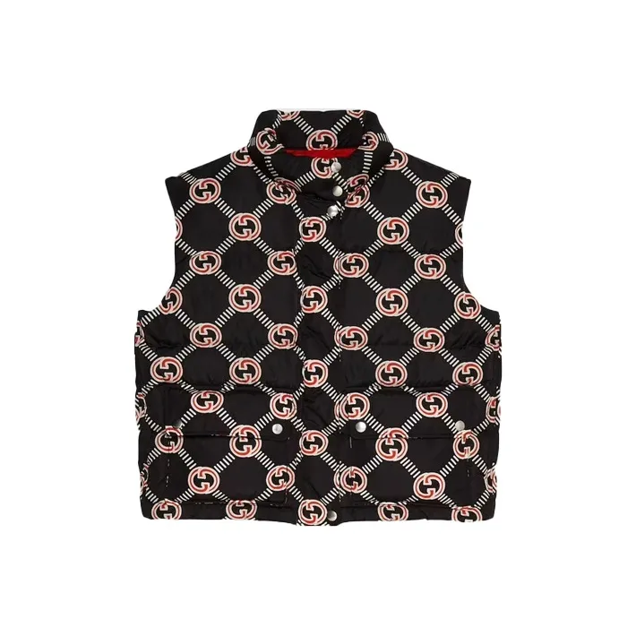 GUCCI Interlocking G Down Vest Black-0
