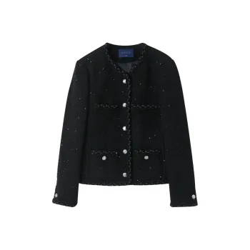 3COLOUR Coats Women's Classic Black