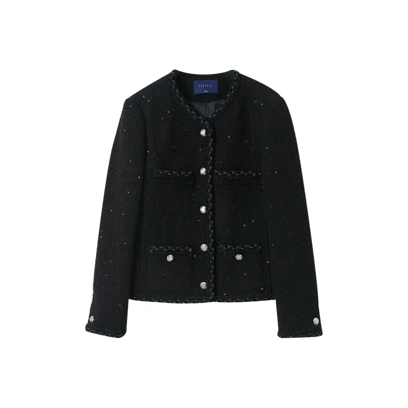 3COLOUR Coats Women's Classic Black-0