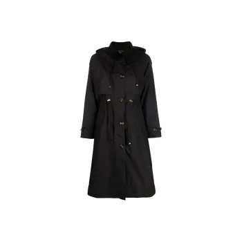 BARBOUR Trench Coats Women's Black