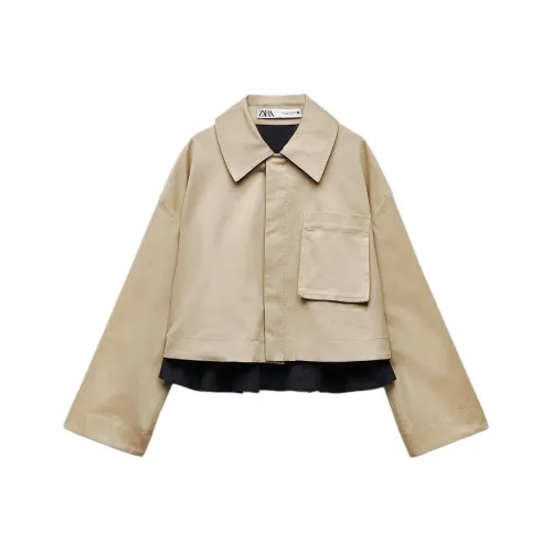 ZARA Trench Coat Women's Light Whiskey Color