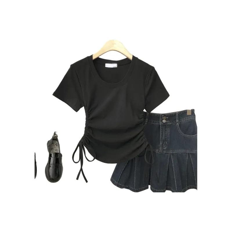 XIANSINIAO Set in Sleeve T Shirt Women's-3
