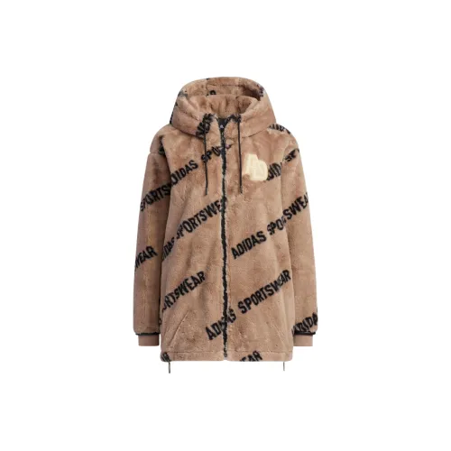 Adidas Velvet Jackets Women's Pink Brown