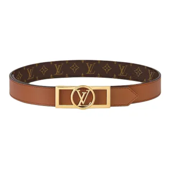 LOUIS VUITTON Leather, Hardware Accessories Leather Belts Women's Brown 2.5CM