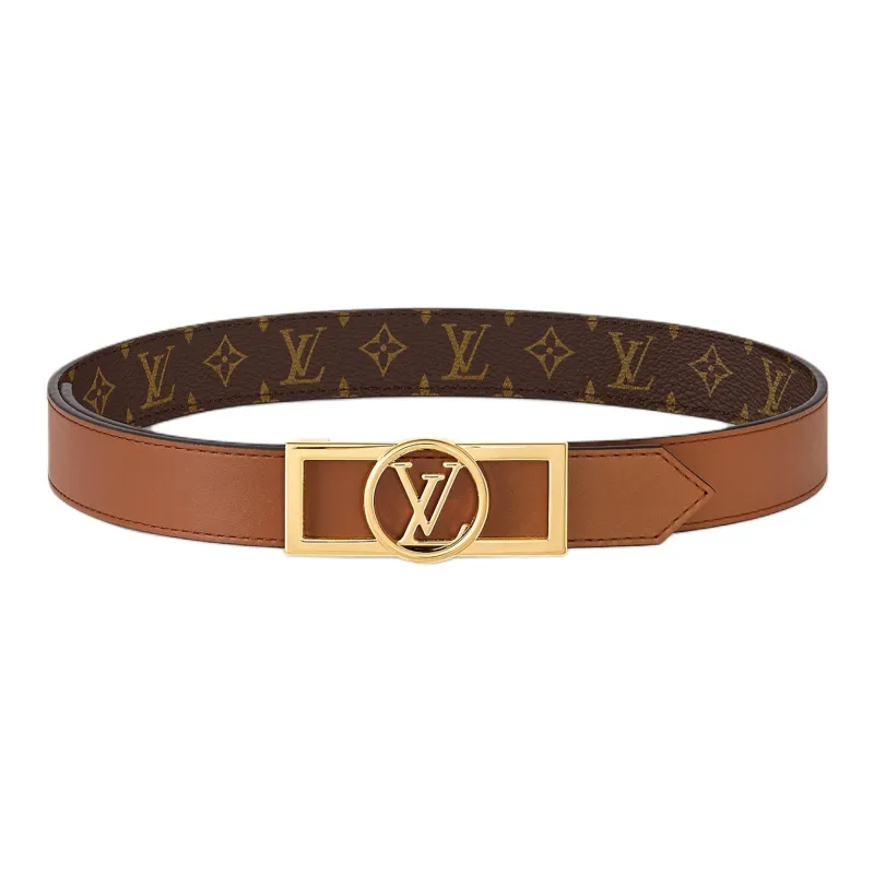 LOUIS VUITTON Leather, Hardware Accessories Leather Belts Women's Brown 2.5CM-0