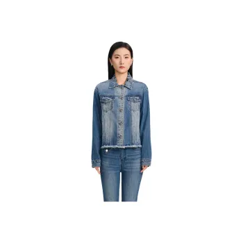 Blood Glitter Denim Jacket Women's Blue