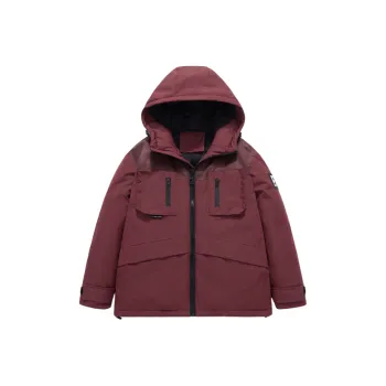 ABCMININ Puffer Jacket Women's Burgundy