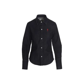 AMIPARIS Denim Jackets Women's Dark Blue