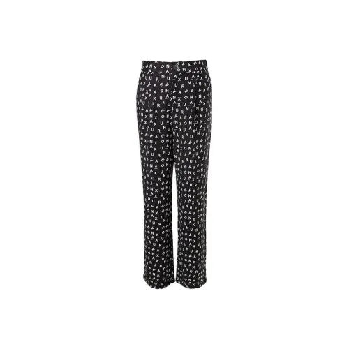 LOFT SHINE SS22 Straight Casual Pants Women's Black