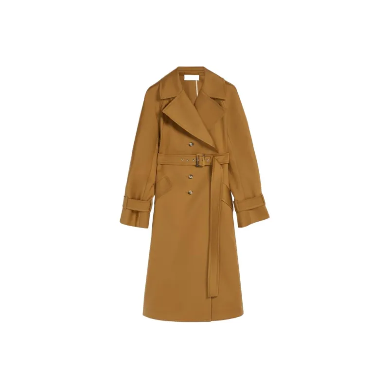 SportMax Trench Coats Women's Khaki-0