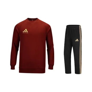 Adidas Casual Sportswear Unisex Set Red Gold+Black Gold