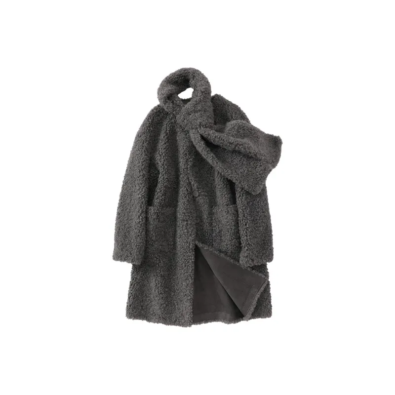 XIANGYING Coats Women's Gray-0