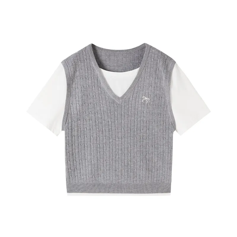 XIANGYING Knitwear Women's Medium Gray-0