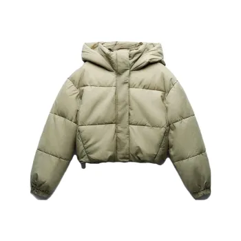 ZARA Puffer Jackets Women's Tan