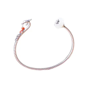 Jade Ink Love Bangles White Jade Women's