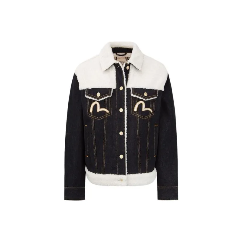 EVISU Velvet Jackets Women's Denim Blue-0