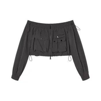 EPTISON WOMAN Cropped Coats Women's Smoke Gray