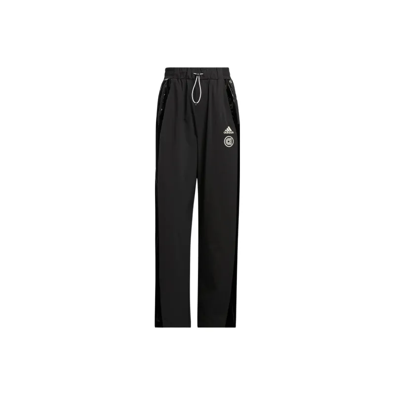 Adidas Knitted Sports Pants Women's Black-0