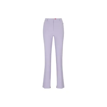 HUGO BOSS Regular fit Trousers In Stretch Fabric With Bootcut Leg Casual Pants Women's Purple