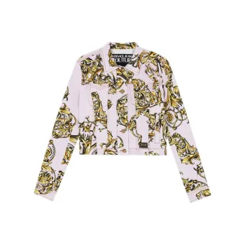 VERSACE Denim Jackets Women's Pink