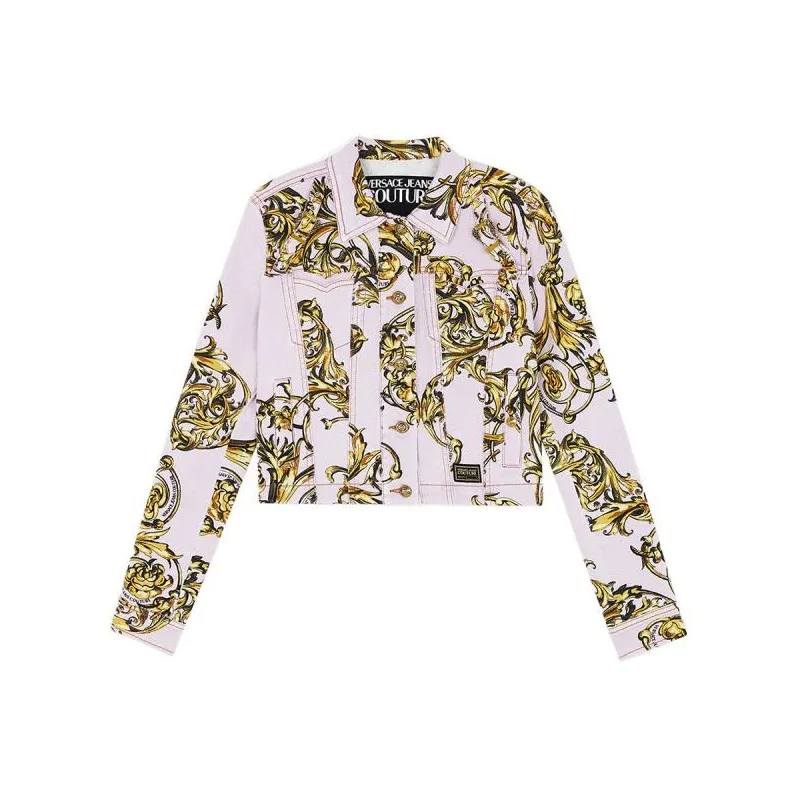 VERSACE Denim Jackets Women's Pink-0