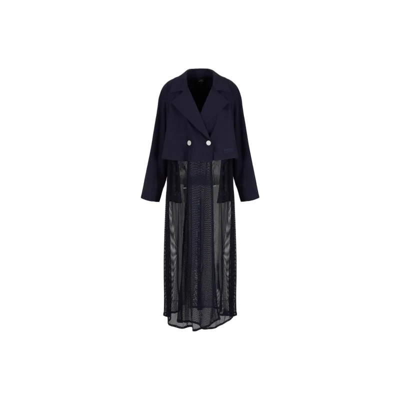 ARMANI EXCHANGE SS24 Trench Coat Women's Dark Blue-0