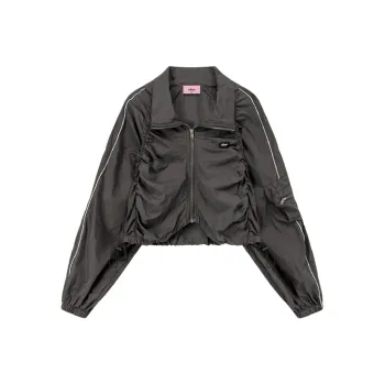CHUU Cropped Coats Women's Black Gray