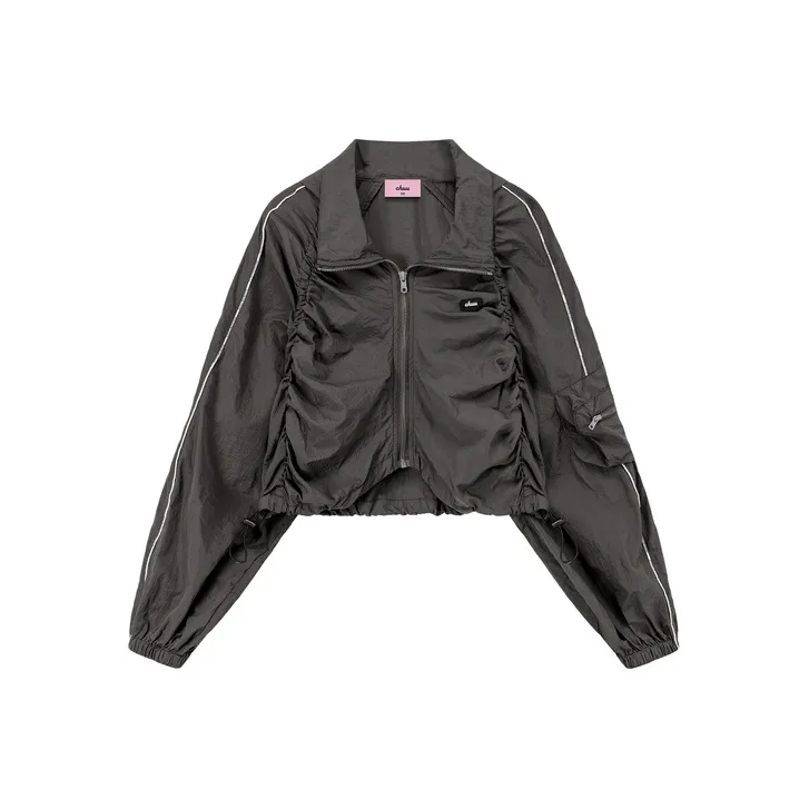 CHUU Cropped Coats Women's Black Gray-0