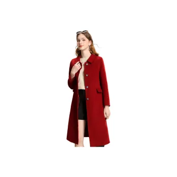 FENHONGMALI Coats Women's France Red