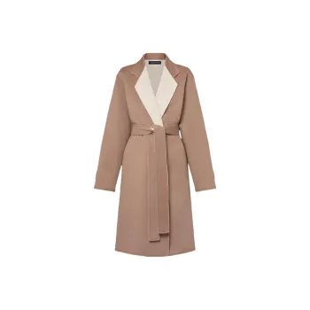 LOUIS VUITTON Lapel Collar Wrap Coat Coats Women's Pink
