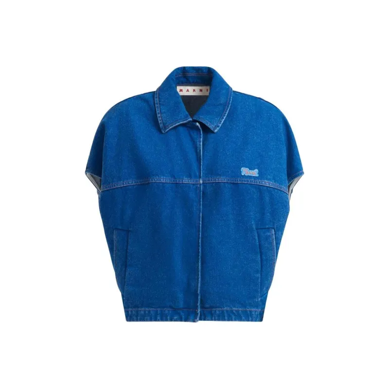 MARNI Sleeveless Denim Gilet-0