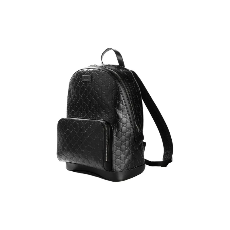 GUCCI Calfskin Backpack Men's Black-1