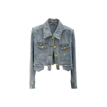 EOEI Denim Jackets Women's Blue