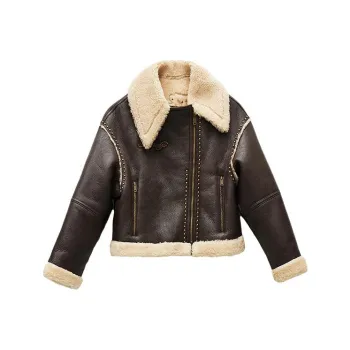 Ed Hardy Leather Jacket Women's Camel