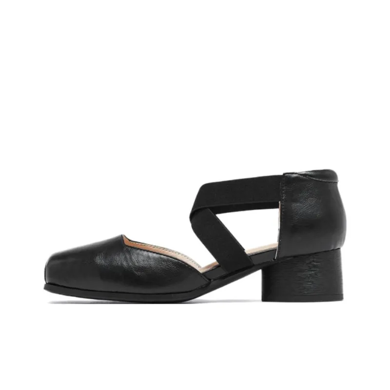 15 MINS High Heels Women's Apricot/Black-7