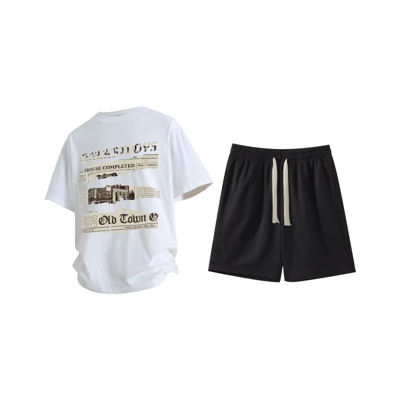 OGEK Casual Sportswear Unisex Black+Black Shorts-2
