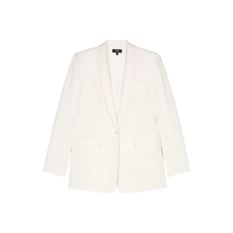 THEORY Crepe Single breasted Blazer-0