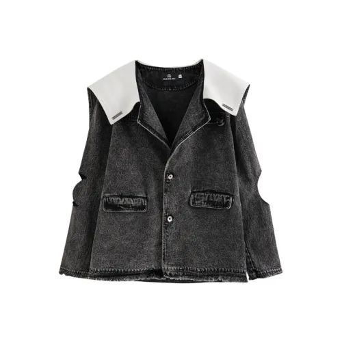 RUE DE RUI 데님 블랙 여성 데님 자켓