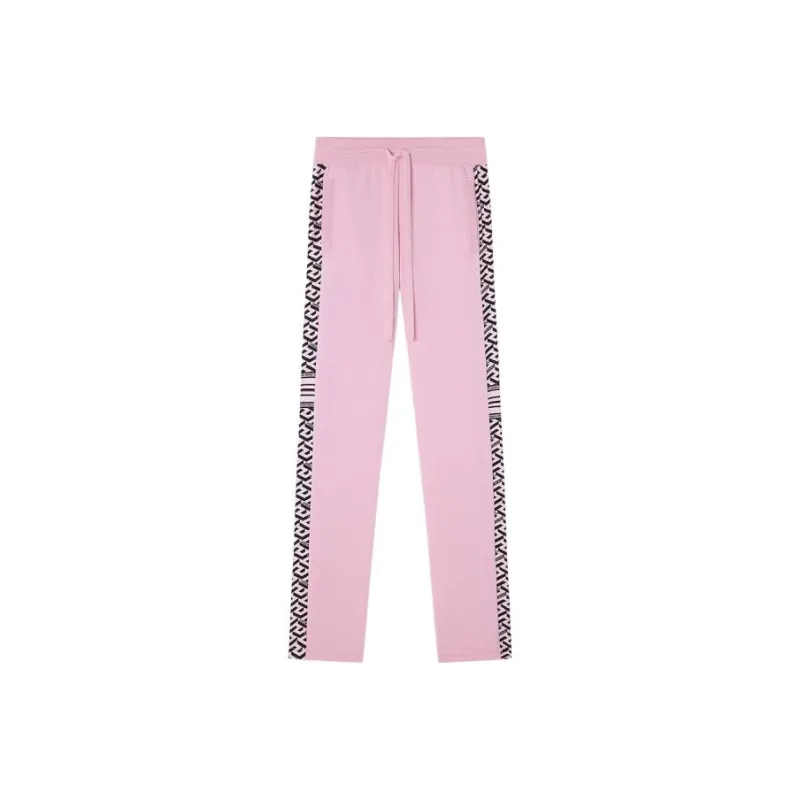 VERSACE SS22 Knitted Sweatpants Women's Pink-0