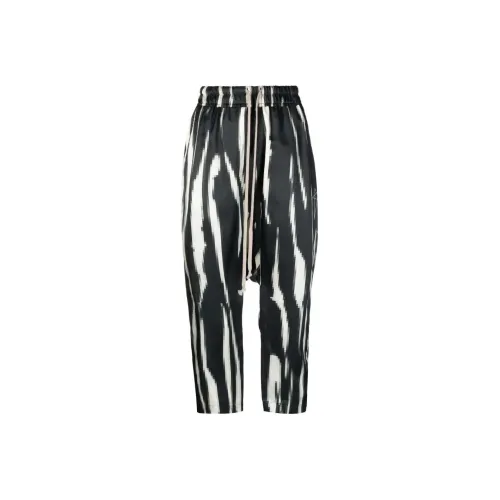 Rick Owens DRKSHDW Zebra estampill Dropped Crotch Trousers