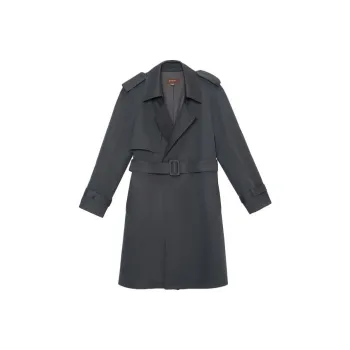 Yiner Trench Coats Women's Slate Blue