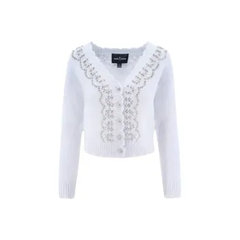 NEEDLE & THREAD Crystal embellished Cardigan